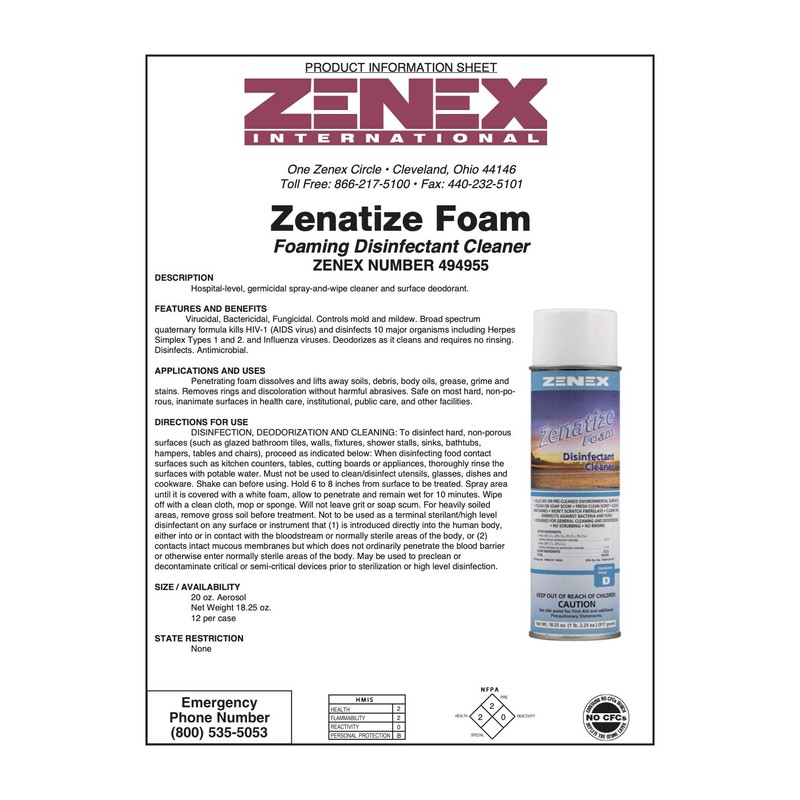 Zenatize Foam Cleaner - Fresh Scent