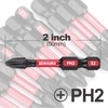 Geinxurn Impact Tough #2 Phillips 2 in. Insert Driver Bits,30Pack