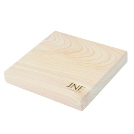 JNE Hinoki Cypress Wood Cutting Board, Cheese Board, Chopping Board, Serving Board for Wine, Crackers, Fruit. Housewarming, Wedding, Birthday gift. Trivet (Square-7x1.2)