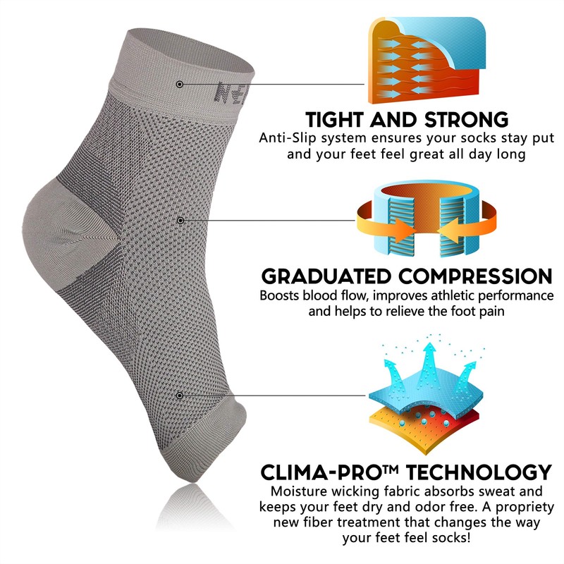 NEWZILL Plantar Fasciitis Socks with Arch Support, Best 24/7 Foot