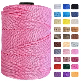 Maxee Yarn 4 mm x 200 m Premium Polyester Macrame Cord Polypropylene Yarn for Crafts Home Decorations Place Plate Shoulder Bag Handbag Runner Dummy Chain 31 Colours