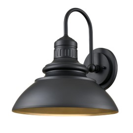 ML Lighting | Adda Collection | 81102-PBK | Outdoor LED Large Wall Sconce in Powder Coated Black with Black Aluminum Shade | Corridors, Gardens, Courtyards, Doorways, Back Yards, Patios