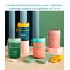 Lonchera De Acero Inoxidable Termica De 710ML Con Cuchara Caja