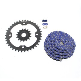 2006-2009 fits Yamaha YFM700 700 Raptor Blue Chain & Black Sprocket 15/38 102L