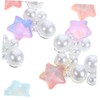 BIUDECO 30pcs Nail Charms Pearl Star Nail Gems Manicure Art