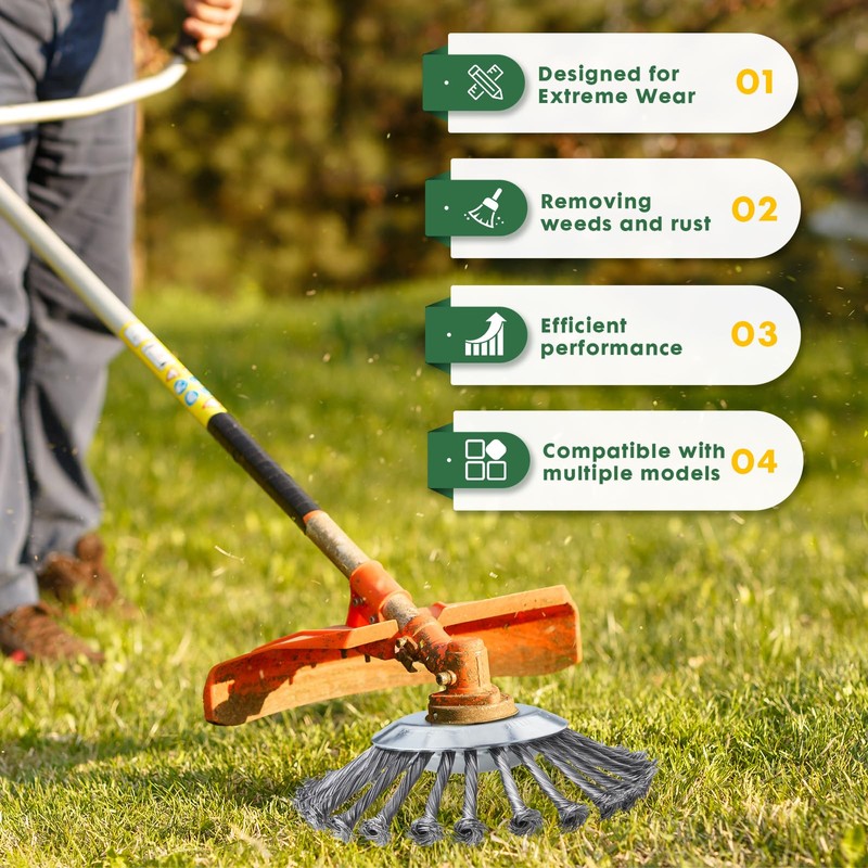 BOYUANSCH 10 Inch Steel Wire Grass Trimmer Head,Heavy Duty Weed