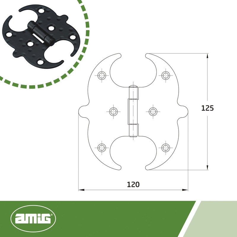 Amig Hinge 553-125 Black