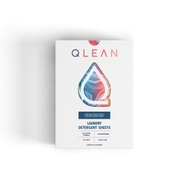 QLEAN Laundry Detergent Sheets (120 Loads) – Plastic-Free Packaging, Travel-Friendly, HE & Standard Washer Safe, Liquidless Laundry Soaps, Quick-Dissolving Formula, Skin-Friendly Formula - Unscented