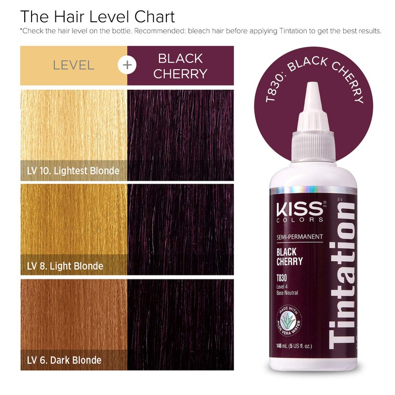 Kiss Tintation Semi-Permanent Hair Color 5 Ounce, T740 Rose Gold