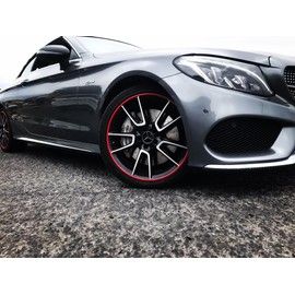 Rim Protector Kit - Red - Alloy Wheel Rim Guard - Set of 4 Rim Protectors Easy to Install