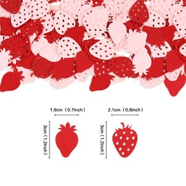 Blumomon 200pcs Strawberry Confetti Birthday Party Decorations Table Decoration Baby Shower 、 Party Supplies