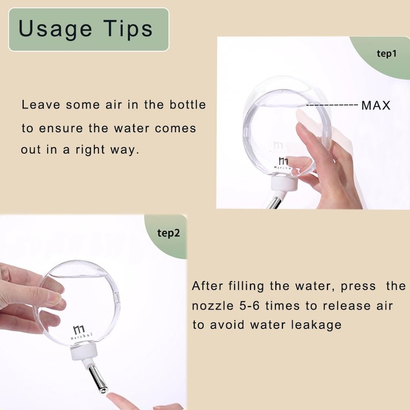 Marchul Hamster Water Bottle with Stand No Drip Water Dispenser