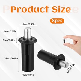 8 Pieces Spring Pin Cabinet Door Repair Pins Damper Replacement Repair Pins Plastic Shutter Loaded Furniture Fittings Connector Door Spring Parts