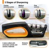 RESPECTED BRO 4-in-1 Knife and Scissors Sharpener, Premium Kitchen Knife