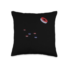 Shuffleboard Brush Shuffleboard Wax Salt Powder Shuffleboard Throw Pillow