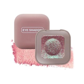 Single Nude Bright Shimmer Eyeshadow - High Pigment Intense Monochrome Eye Shadow,Apply Makeup Easily,Glitter Pressed Powder Single Eyeshadow,24 Hour Eye Makeup Longwear Waterproof,Blendable (#02)