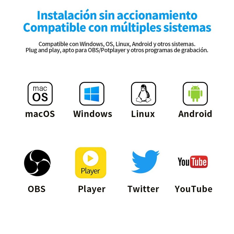 vantisan Capturadora de Video HDMI, 4K HDMI a USB3.0 Video