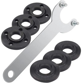 (1+3+3pk) 193465-4 Grinder Flange Angle Wrench Spanner Metal Lock Nut Replaces 4.5" 5" 5/8-11 Fits For Makita Dewalt Bosch Black & Decker Ryobi