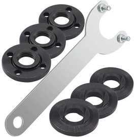 (1+3+3pk) 193465-4 Grinder Flange Angle Wrench Spanner Metal Lock Nut Replaces 4.5" 5" 5/8-11 Fits For Makita Dewalt Bosch Black & Decker Ryobi