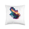 Gaming Keyboard On Fire Throw Pillow