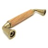 Wake Sangyo TW-347 Wooden Handle Antique Brass 3.8 inches (96