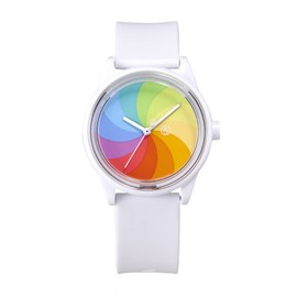 Citizen Q&Q RP26J811 GRV3013 Cue & Cue Smile Solar Analog Wristwatch GRV3013 Waterproof Urethane Strap White, white, sports