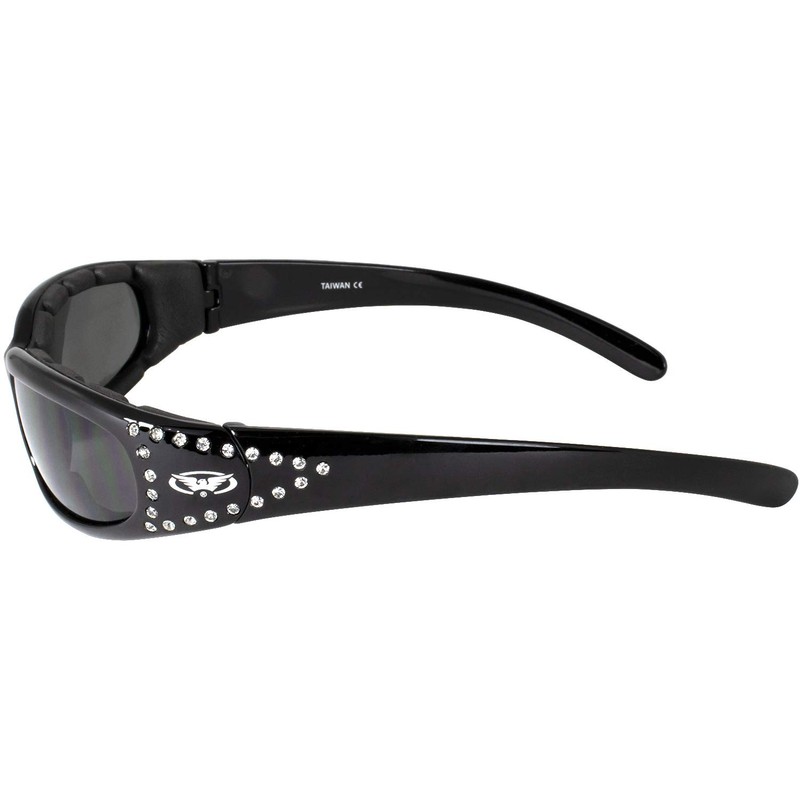 Global Vision Marilyn Women's Ladies Padded Motorcycle Sunglasses Bling Black