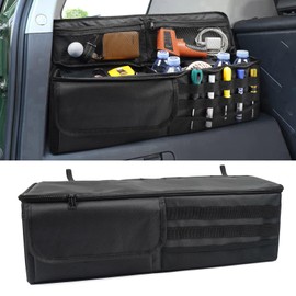Car Trunk Organizer Compatible with Toyota FJ Cruiser 2007-2021, Multifunctional Car Storage Organizer Bag for FJ Cruiser Accessories, Large Capacity Rear Storage Bag with 3 Mountable Velcro