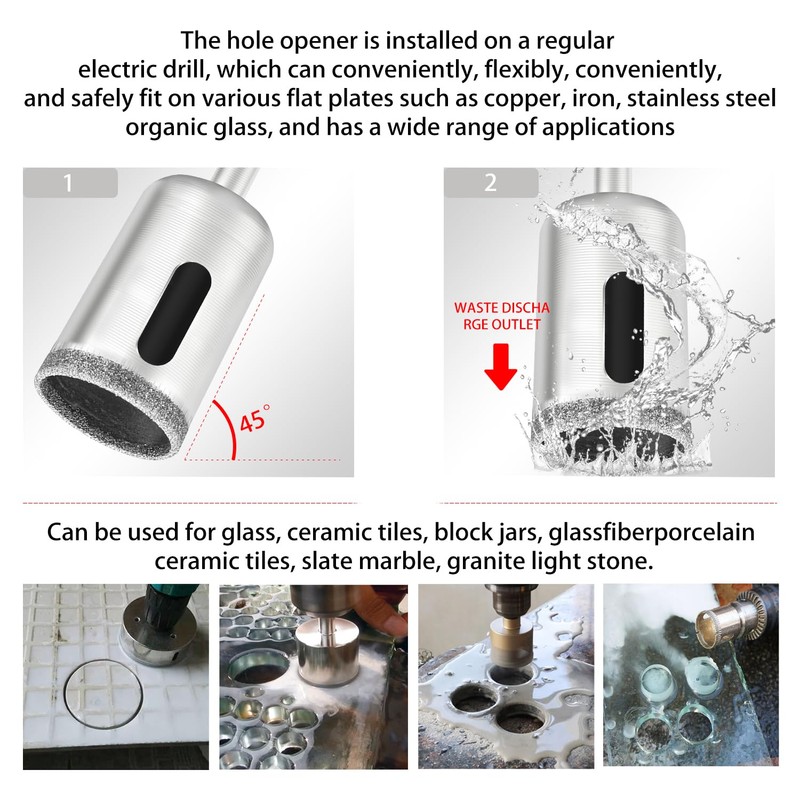 Aopin Diamond Drill Bits Core Drill Bits Hole Saw Kit