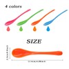 SURALIN Set of 4 colourful plastic spoons, small spoons, coffee