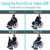 Vive Wheelchair Poncho - Lightweight, Breathable and Waterproof Raincoat -