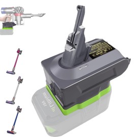 URUN 2-in-1 Adapter for Ryobi 18V Lithium Battery - Convert to Dyson V7/8 Handheld Vacuum Cleaner Battery Compatible with V7/8 Animal, Absolute, Motorhead Pro, Trigger