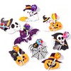 80 Pcs Halloween Paper Cards Lollipop Jam Chocolate Candy Holder