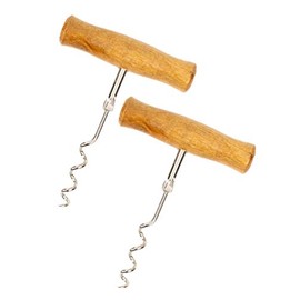 Rated Cool Wooden Sommelier Wine Bottle Opener - Pack of 2 - Easy Novelty Fun Cute Wine Wing Wood Corkscrew for Man and Women