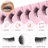 AUYAO Natural Half Lashes Half False Eyelashes,10Pcs Cat Eye Wispy