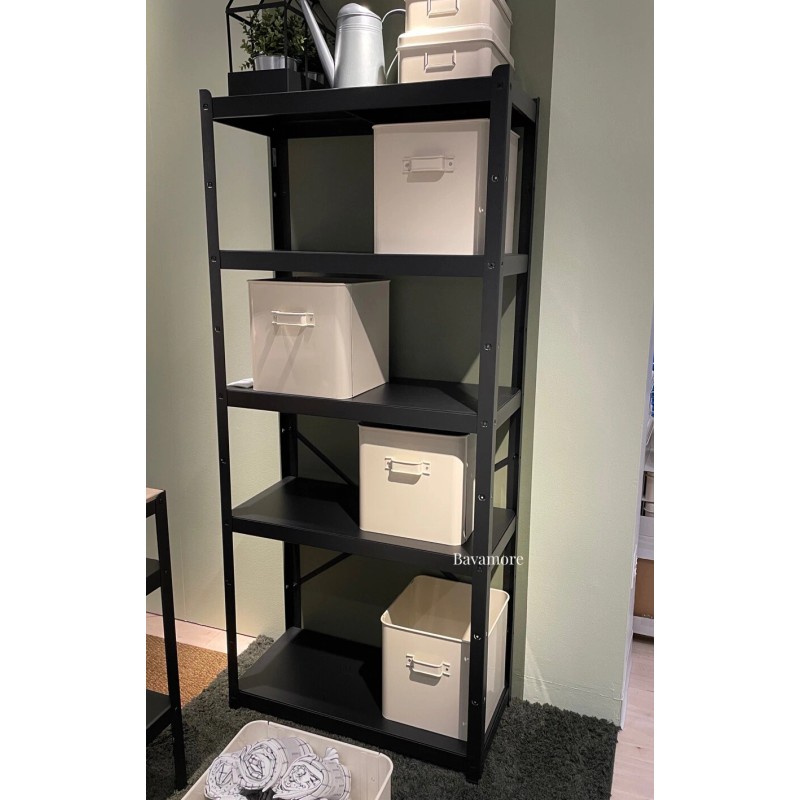 Ikea PLOGFÅRA Metal Storage box, light beige, 13 ¾x13x12 ½