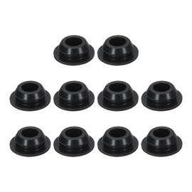 uxcell 10pcs Hole Plug 7/16 Inch (11mm) Button Plugs Fit for 10mm Hole, Snap in Locking Hole Tube Plug Silicone Tube Waterproof Plug Tube Plug, Black