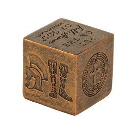 Dicksons Full Armor of God Antiqued Bronze 2 Square Inch Resin Desktop Cube