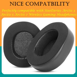 TaiZiChangQin Arctis 9X Thicker Upgrade Ear Pads Cushion Ear Pads Replacement Compatible with SteelSeries Arctis 3 Arctis 5 Arctis 7 Arctis 7P Arctis 9X Wireless Gaming Headphones