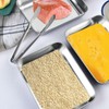 Aemygo Set of 3 Breading Pans, Stainless Steel Breading Tray