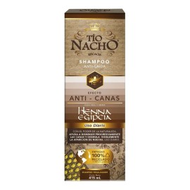 Shampoo Tío Nacho Efecto Anti-canas Henna Egipcia Con 415ml
