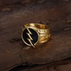PAURO Men's Ring Stainless Steel Biker Donner Signet, Stainless Steel