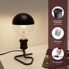 ledscom.de Retro Table Lamp, Switch, Black, 1x E27 Max. 60