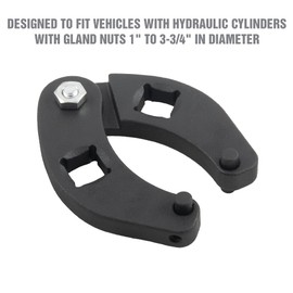 OEMTOOLS 27398 Adjustable Gland Nut Wrench, Fits Gland Nuts From 1 to 3.75 Inches, Reversible Design for 7/32 and 1/4 Inch Pinholes, 1/2 Inch Drive