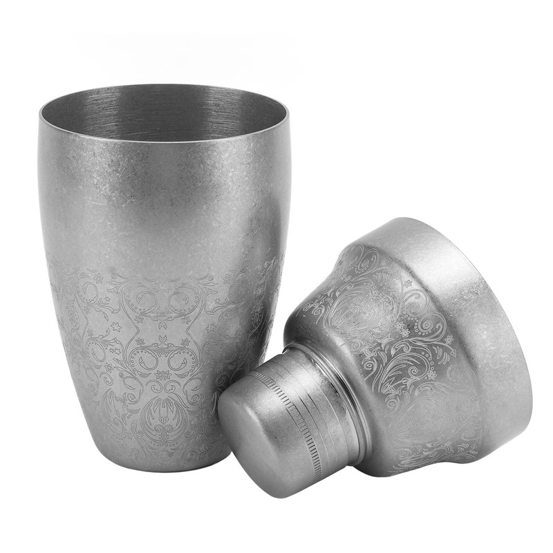 Cocktail Shaker 304 Stainless Steel Boston Shaker Mixer with Built