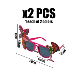 ZGDEIWGF Pack of 2 Hawaiian Party Glasses Funny Sunglasses Party Sunglasses Flamingo Sunglasses