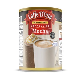 Caffe D'Vita Sugar Free Mocha Cappuccino Mix - Sugar Free Mocha Mix, Gluten Free, No Cholesterol, No Trans Fat, 99% Caffeine Free - 2 lb. (32 oz.) can