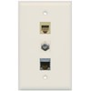 RiteAV - 1 Port Coax Cable TV- F-Type Phone RJ11