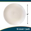 Silver Spoons Opulence Collection Modern Cream Disposable Plastic Salad Plates
