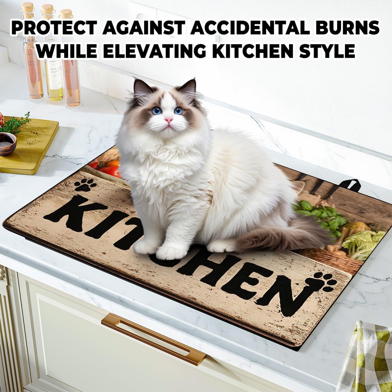Stove Top Cover Retro Flower Gas Stove Top Cover for